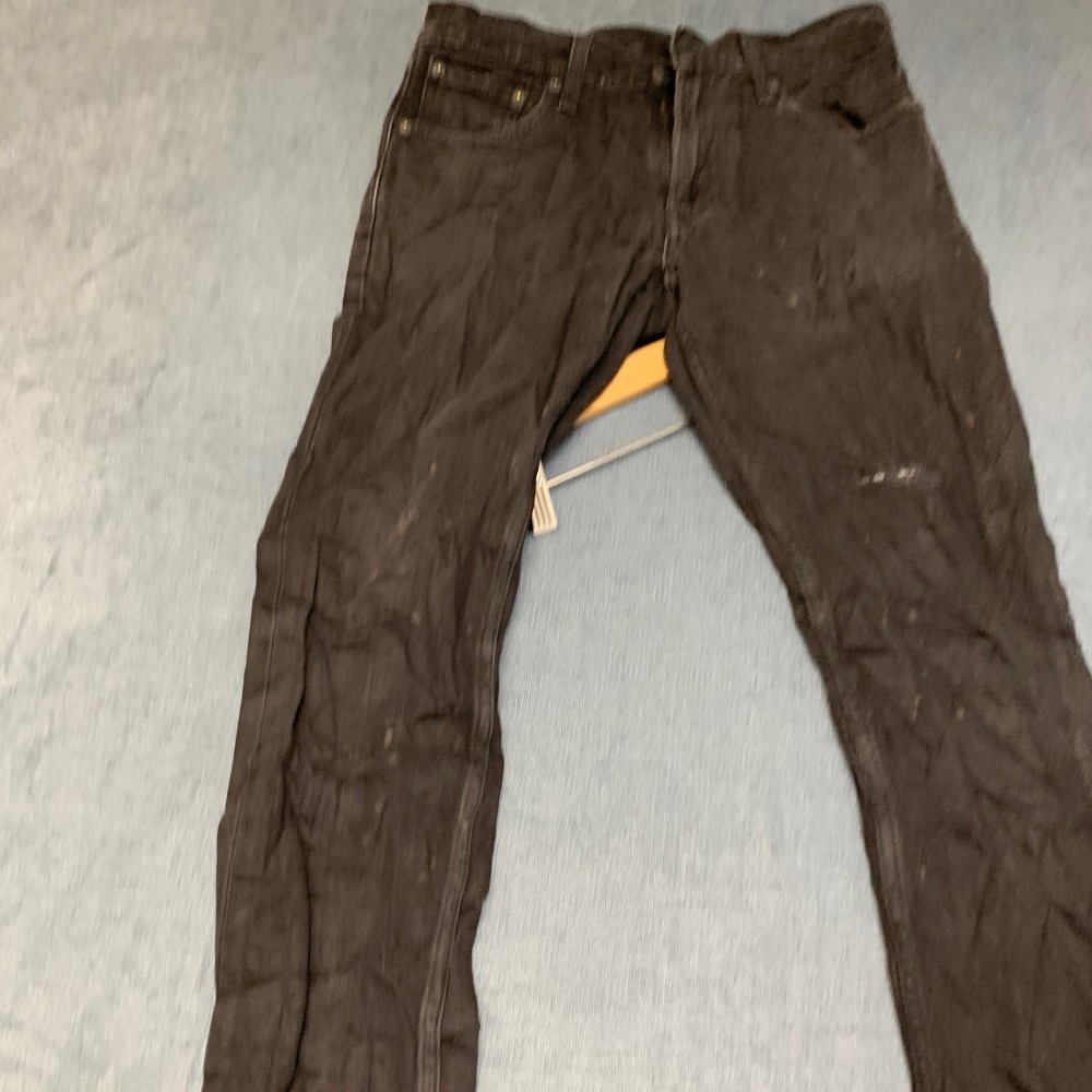 VTG Levi's 504 Straight Jeans Mens 28x34 Black Denim Regular Fit Travel